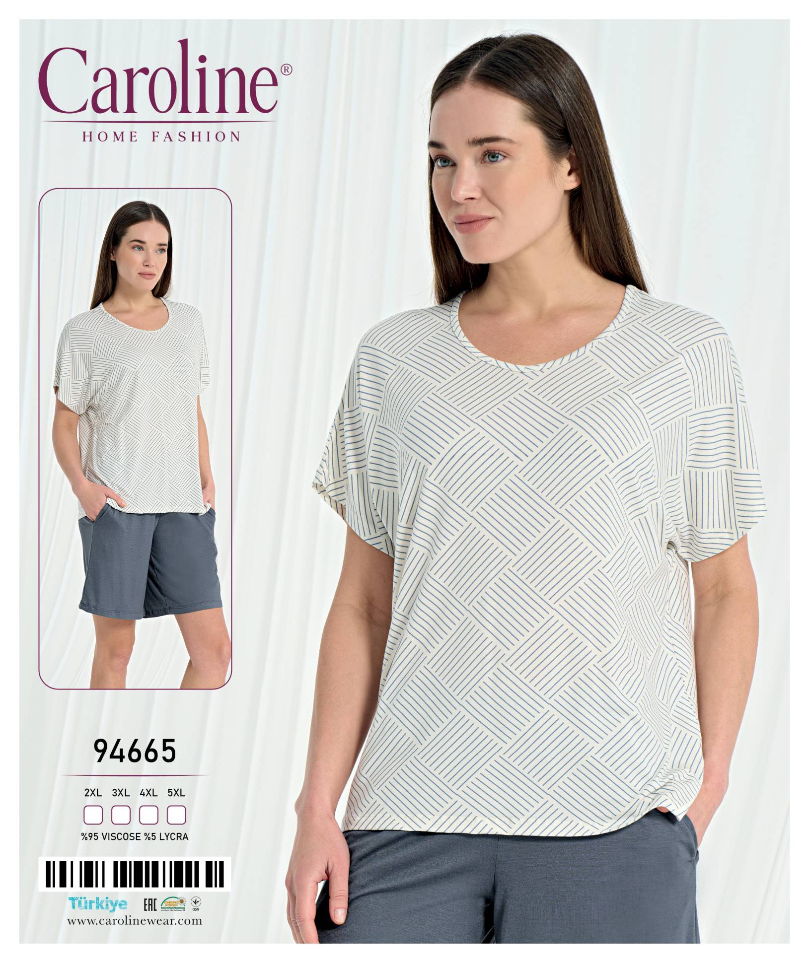 Caroline 94665 пижама 2XL, 3XL, 4XL, 5XL