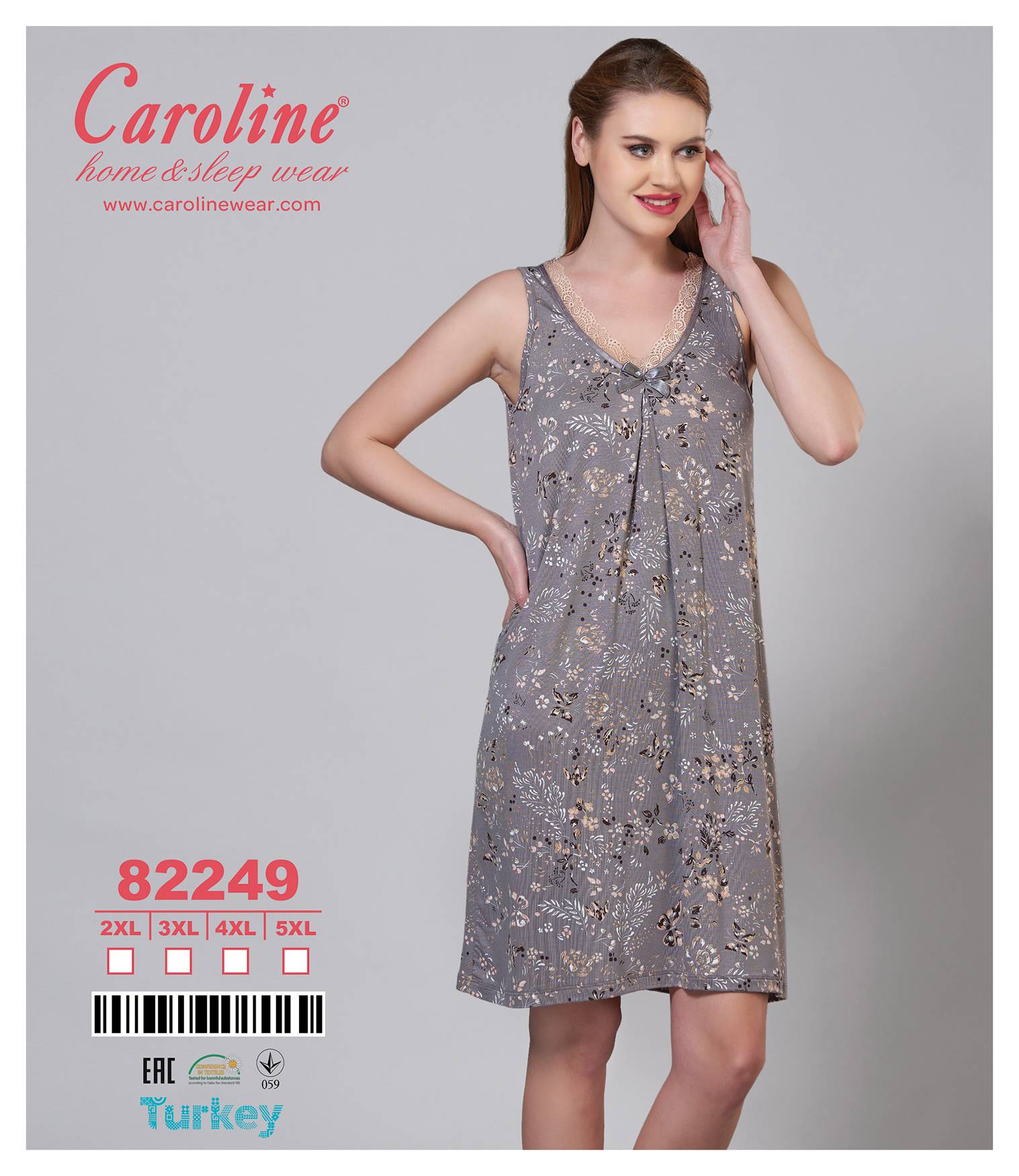 Caroline 82249 ночная рубашка 2XL, 3XL, 4XL, 5XL