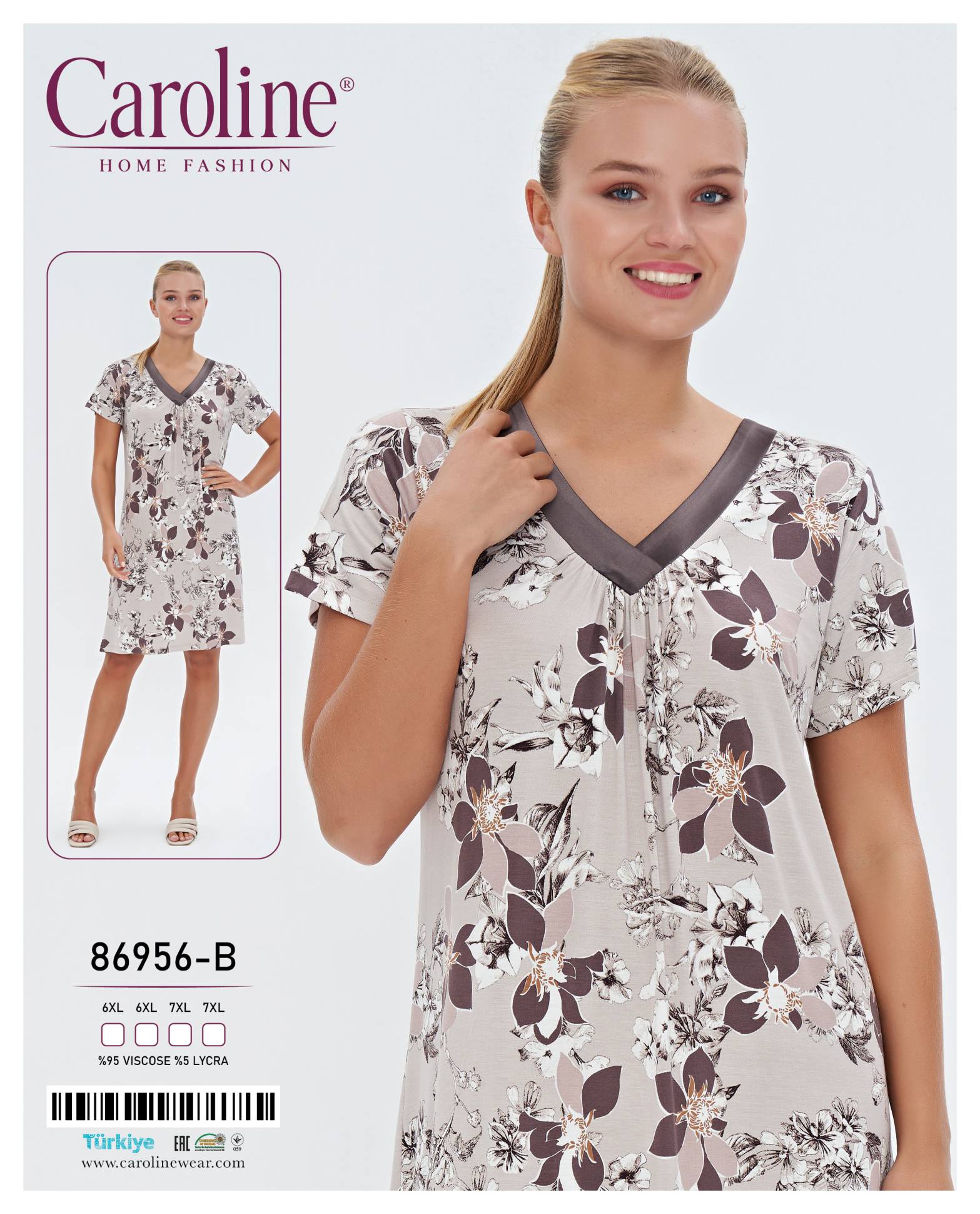 Caroline 86956-B ночная рубашка 6XL