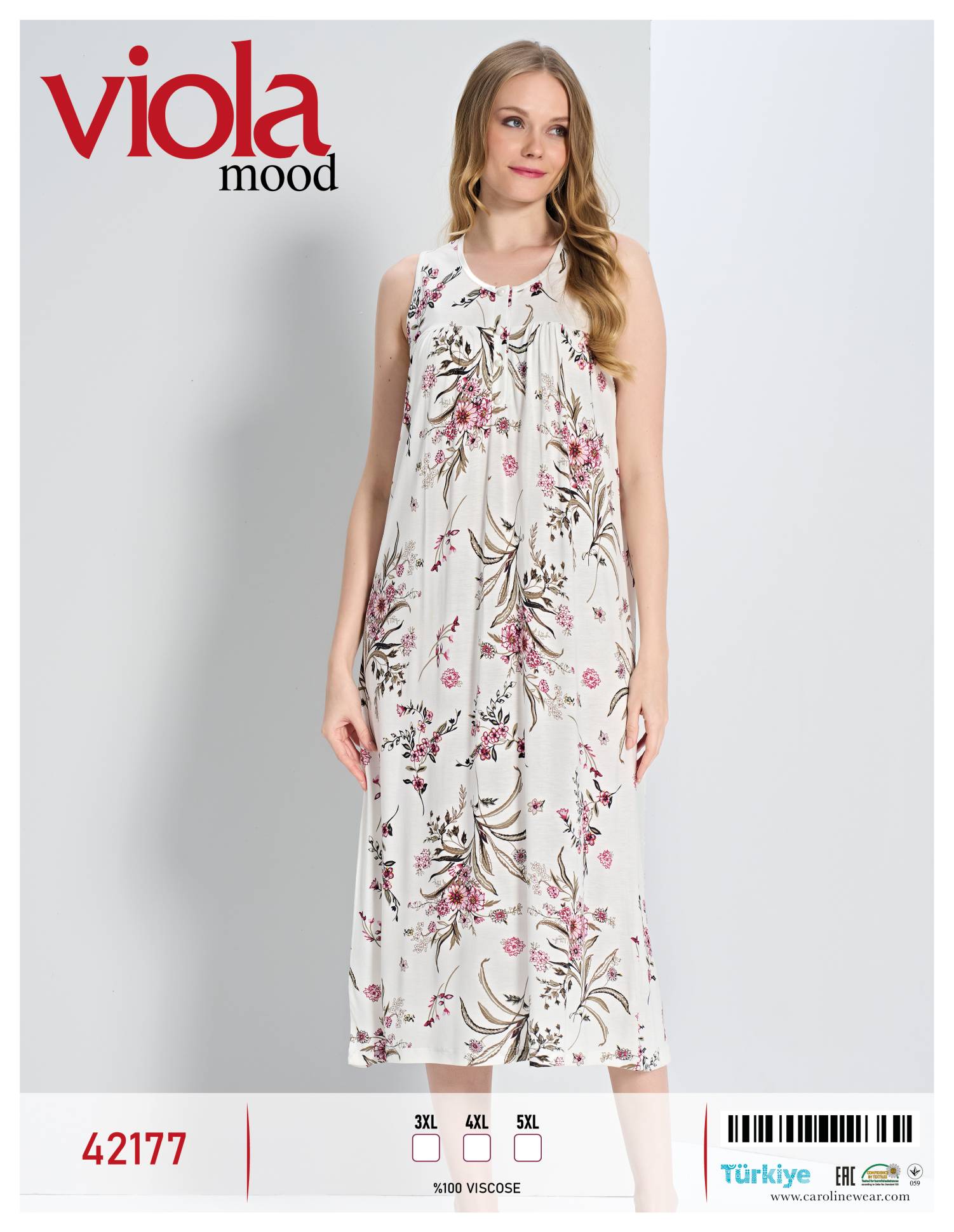 Viola 42177 ночная рубашка 3XL, 4XL, 5XL