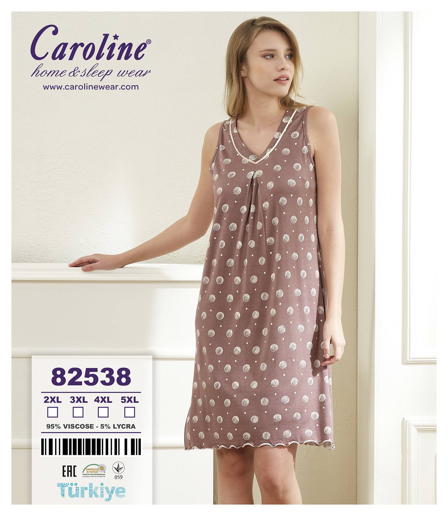 Caroline 82538 ночная рубашка 4XL