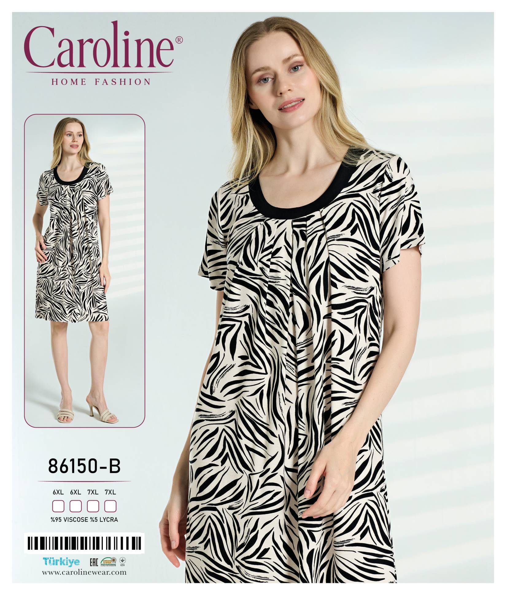 Caroline 86150-B ночная рубашка 7XL