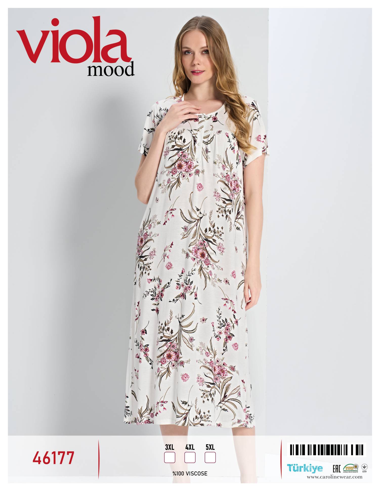 Viola 46177 ночная рубашка 3XL, 4XL, 5XL