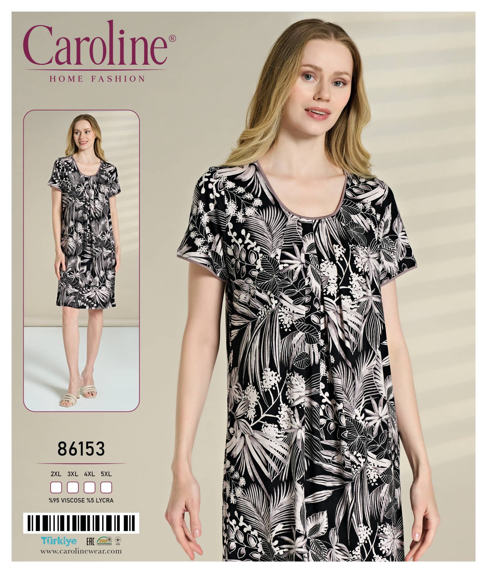 Caroline 86153 ночная рубашка 3XL