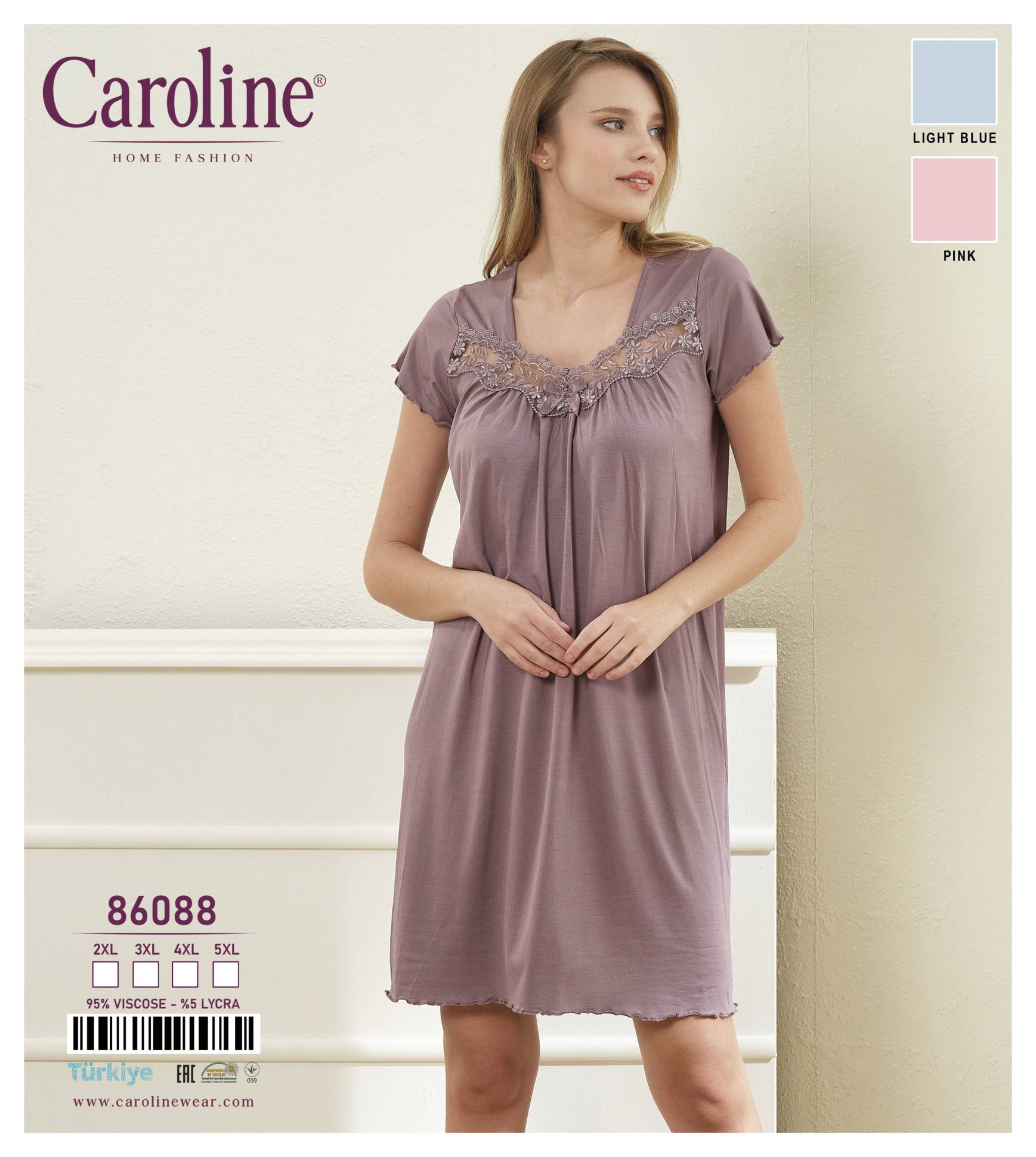Caroline 86088 ночная рубашка 3XL, 5XL