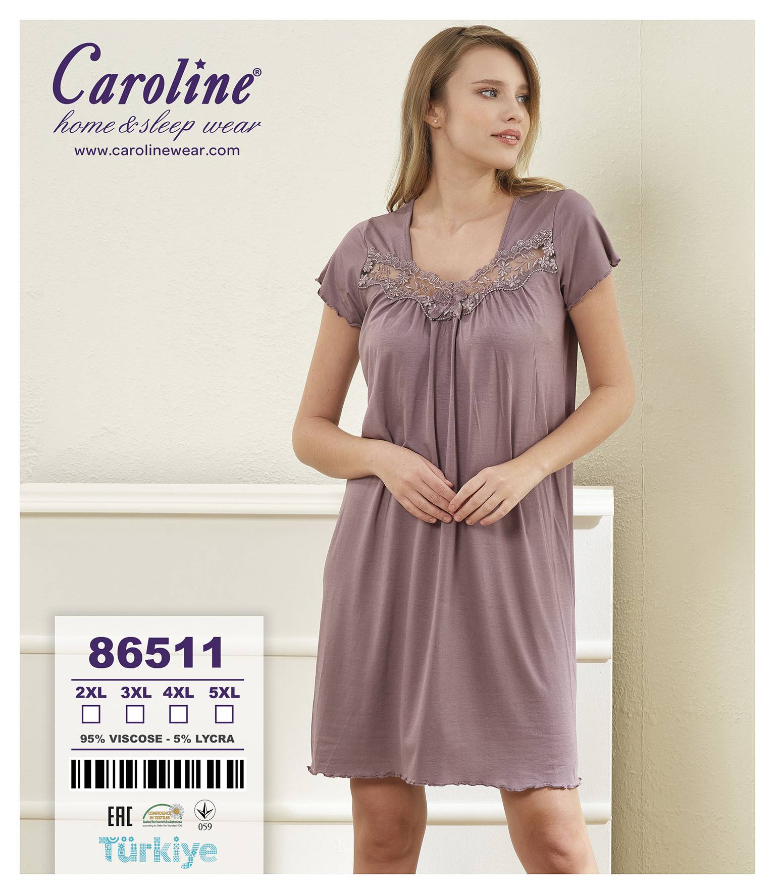 Caroline 86511 ночная рубашка 3XL