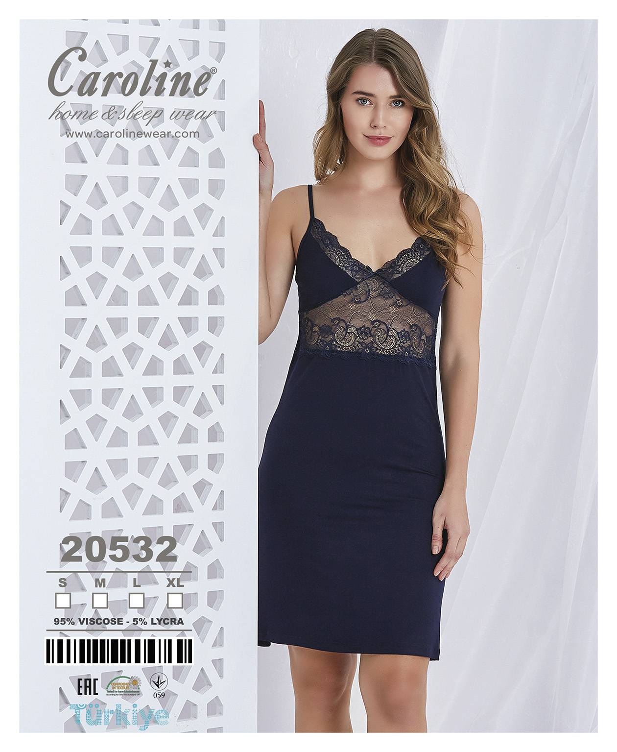 Caroline 20532 ночная рубашка S