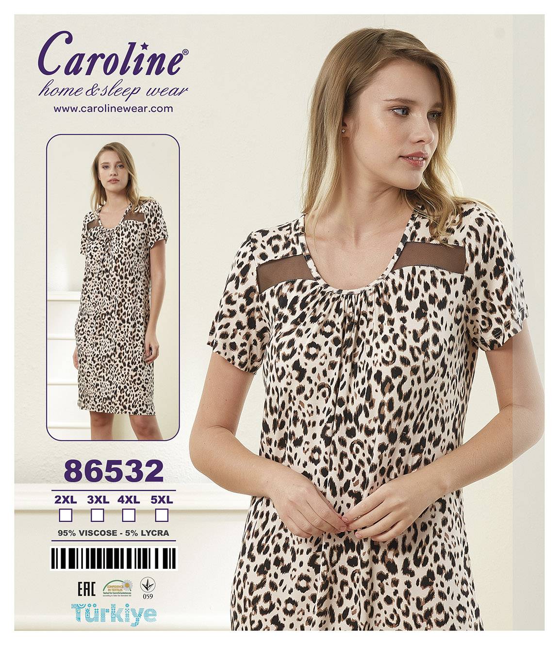 Caroline 86532 ночная рубашка 5XL