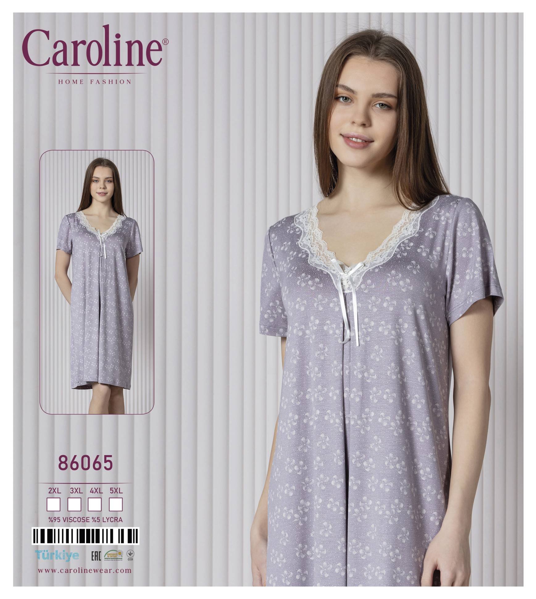 Caroline 86065 ночная рубашка 4XL