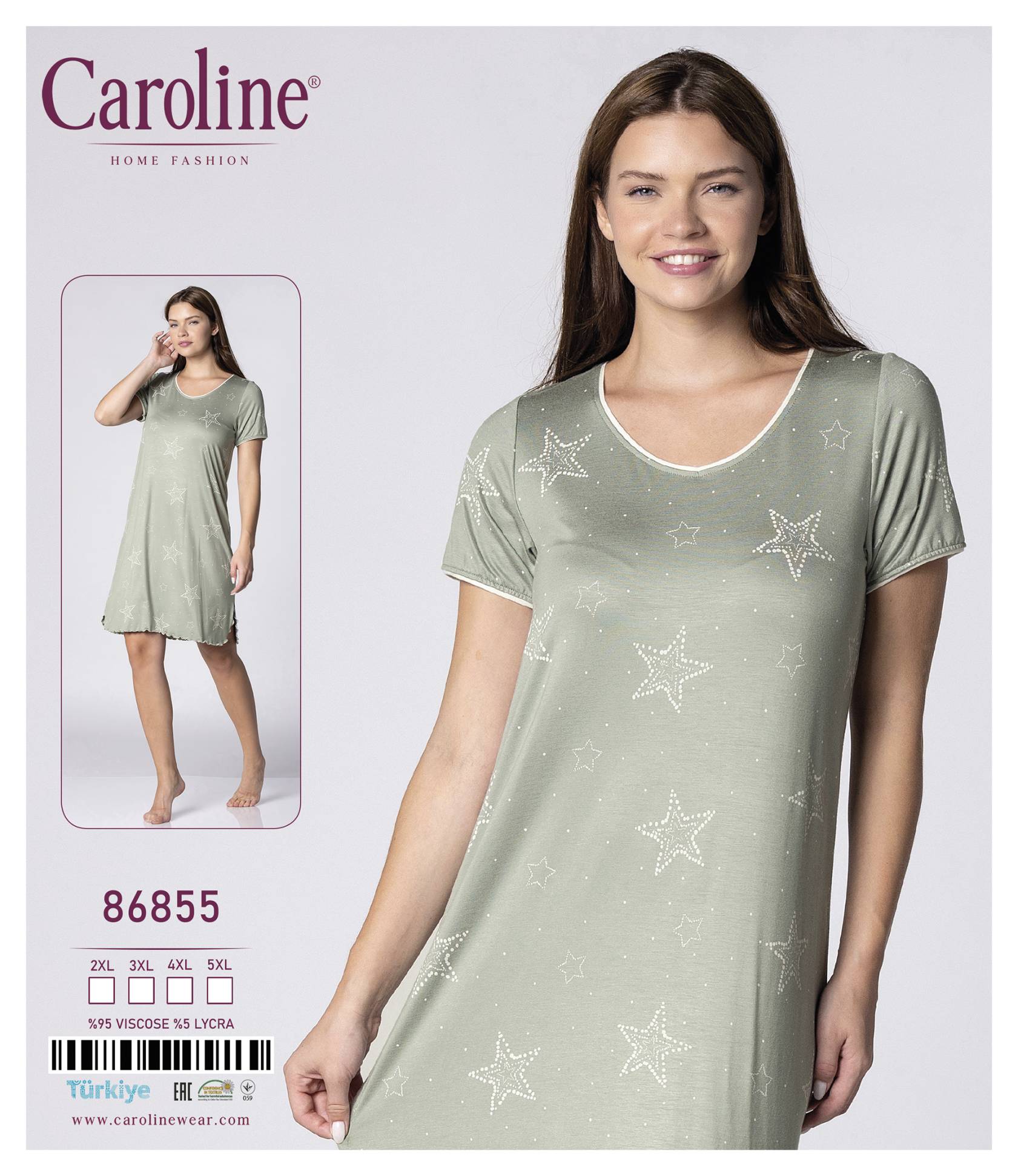 Caroline 86855 ночная рубашка 4XL