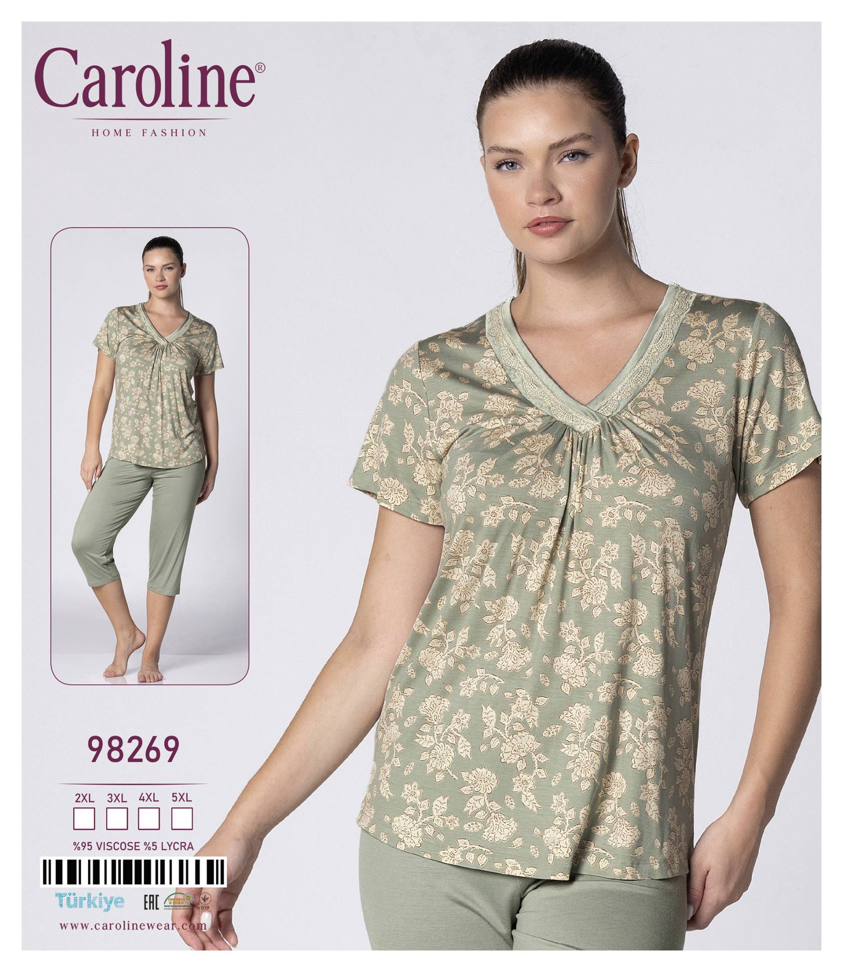 Caroline 98269 пижама 2XL, 3XL, 4XL, 5XL