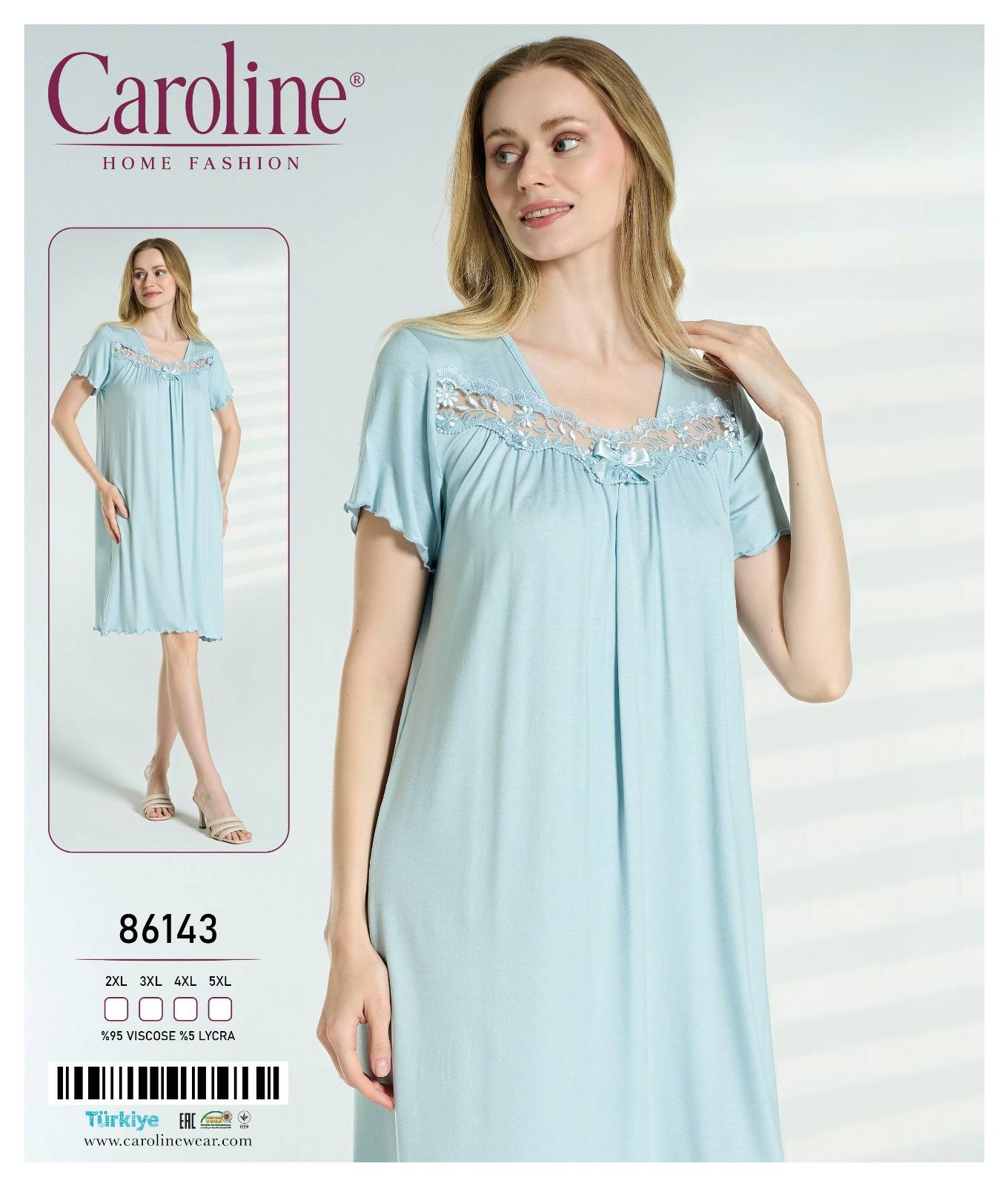 Caroline 86143 ночная рубашка 2XL, 3XL, 4XL, 5XL