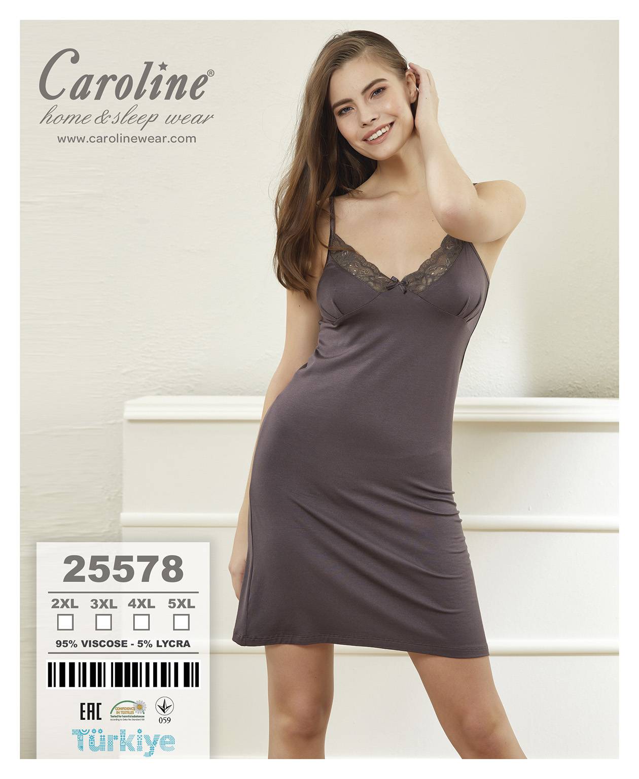 Caroline 25578 ночная рубашка 3XL