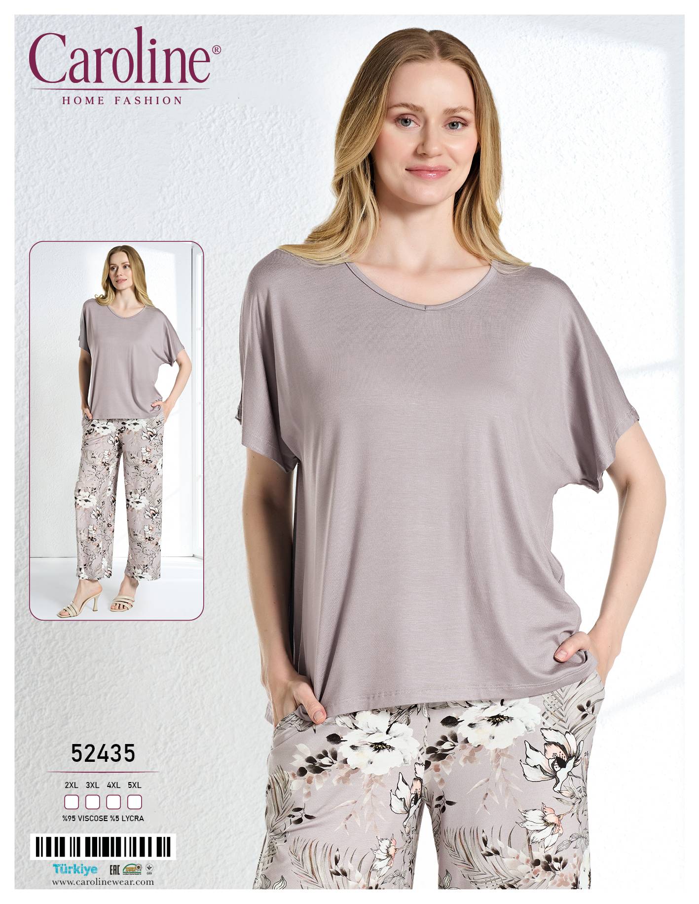 Caroline 52435 пижама 2XL, 3XL, 4XL, 5XL