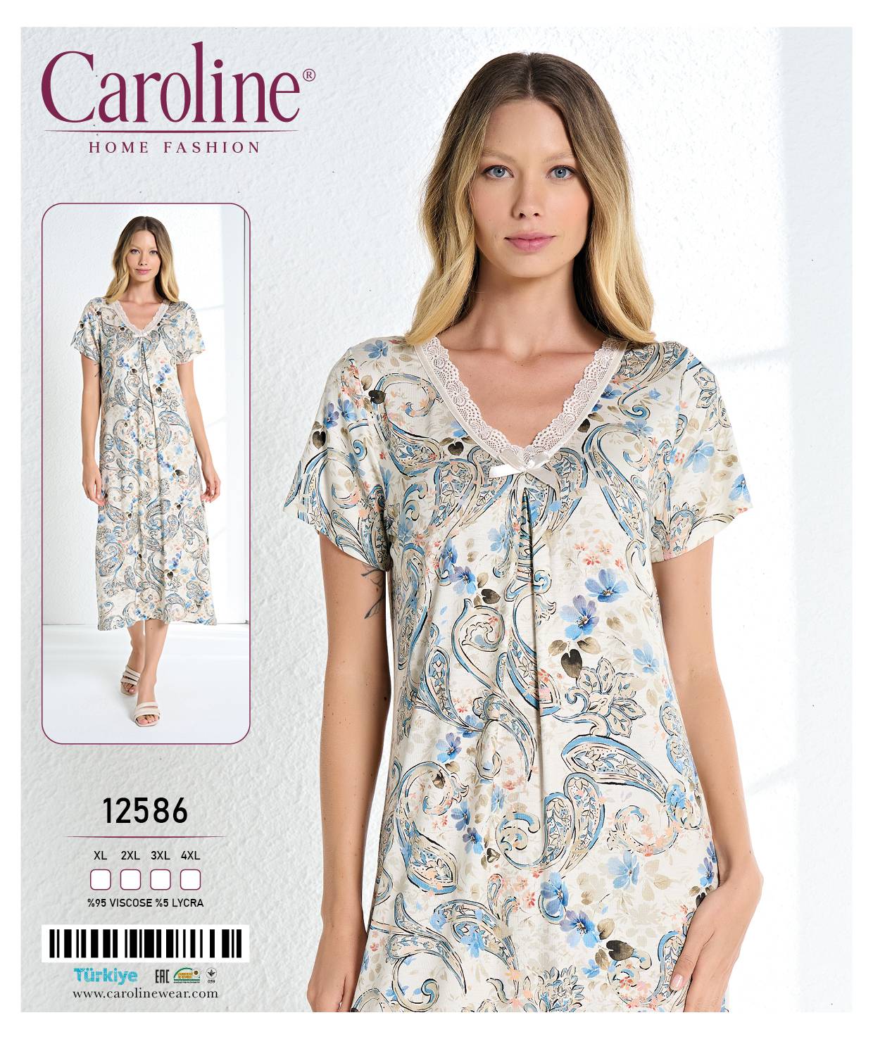 Caroline 12586 ночная рубашка 4XL