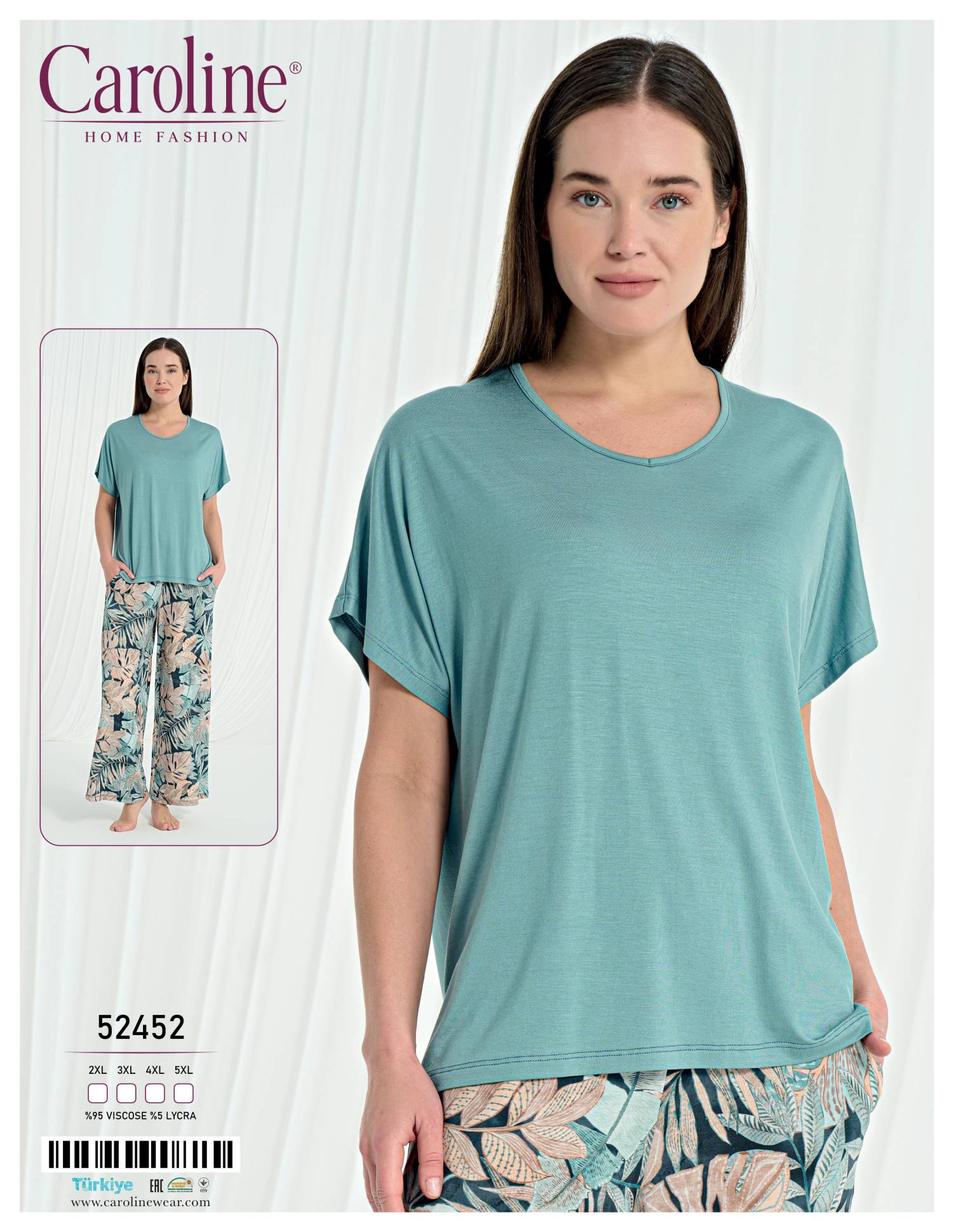 Caroline 52452 пижама 2XL, 3XL, 4XL, 5XL