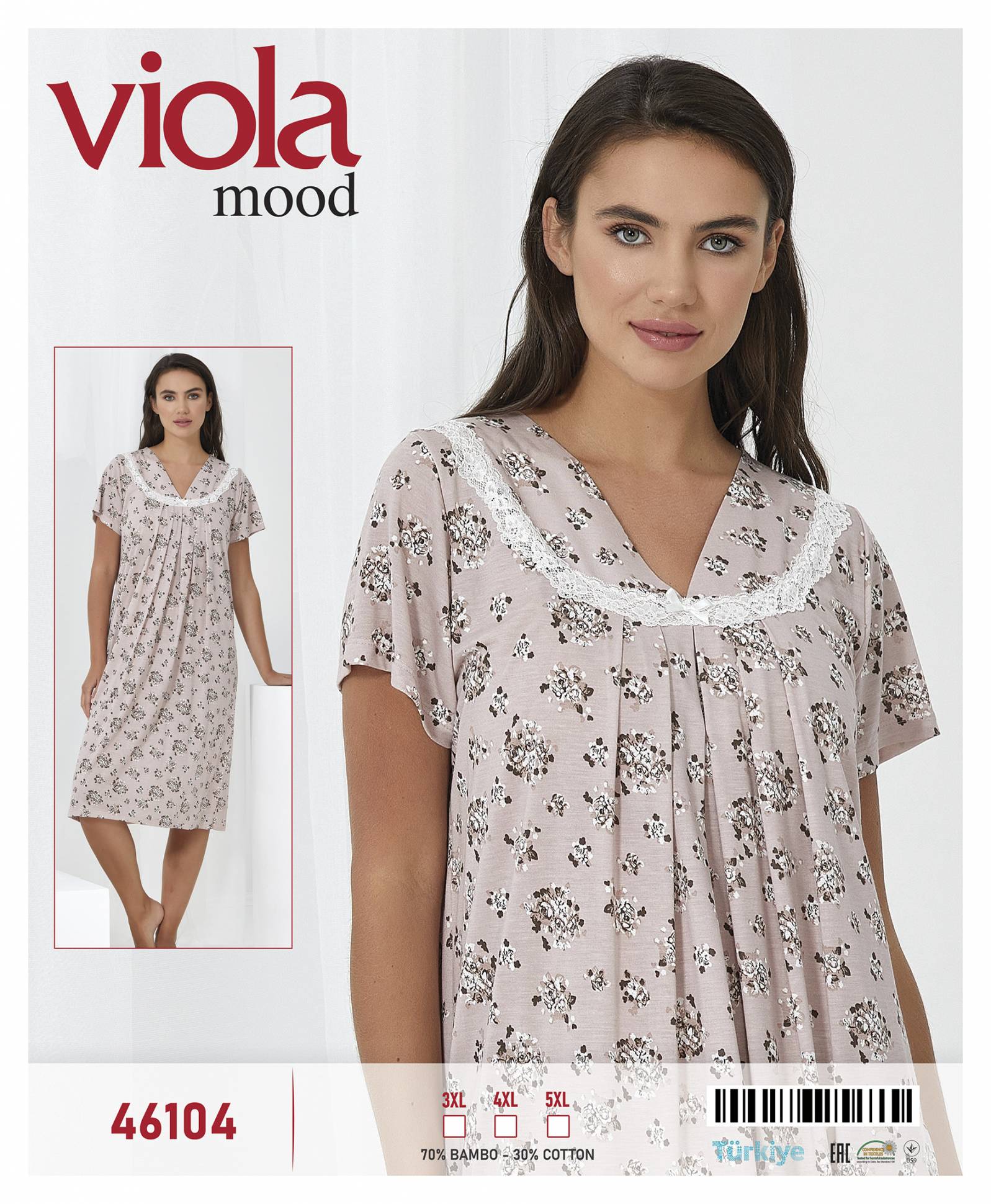 Viola 46104 ночная рубашка 5XL