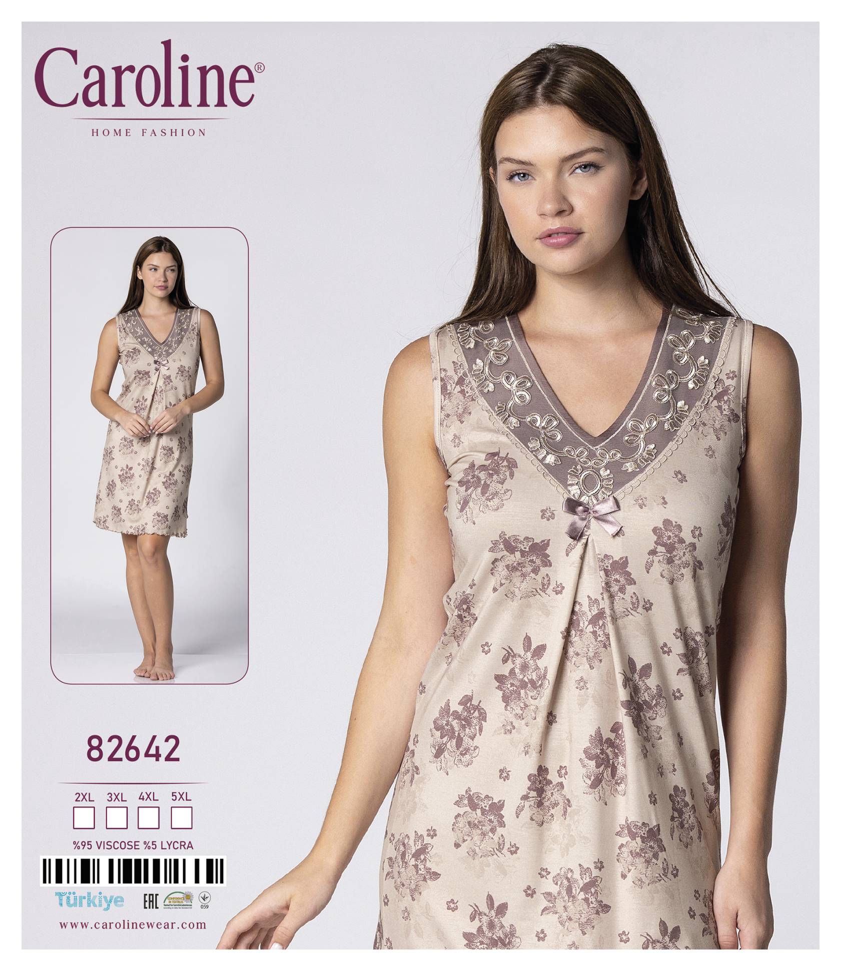 Caroline 82642 ночная рубашка 4XL