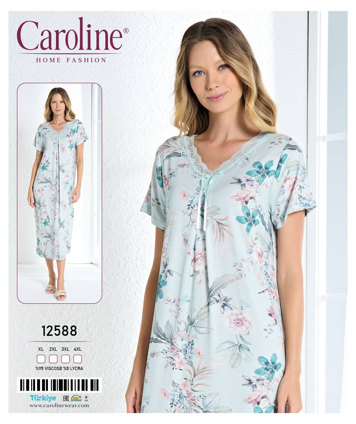 Caroline 12588 ночная рубашка XL, 2XL, 3XL, 4XL