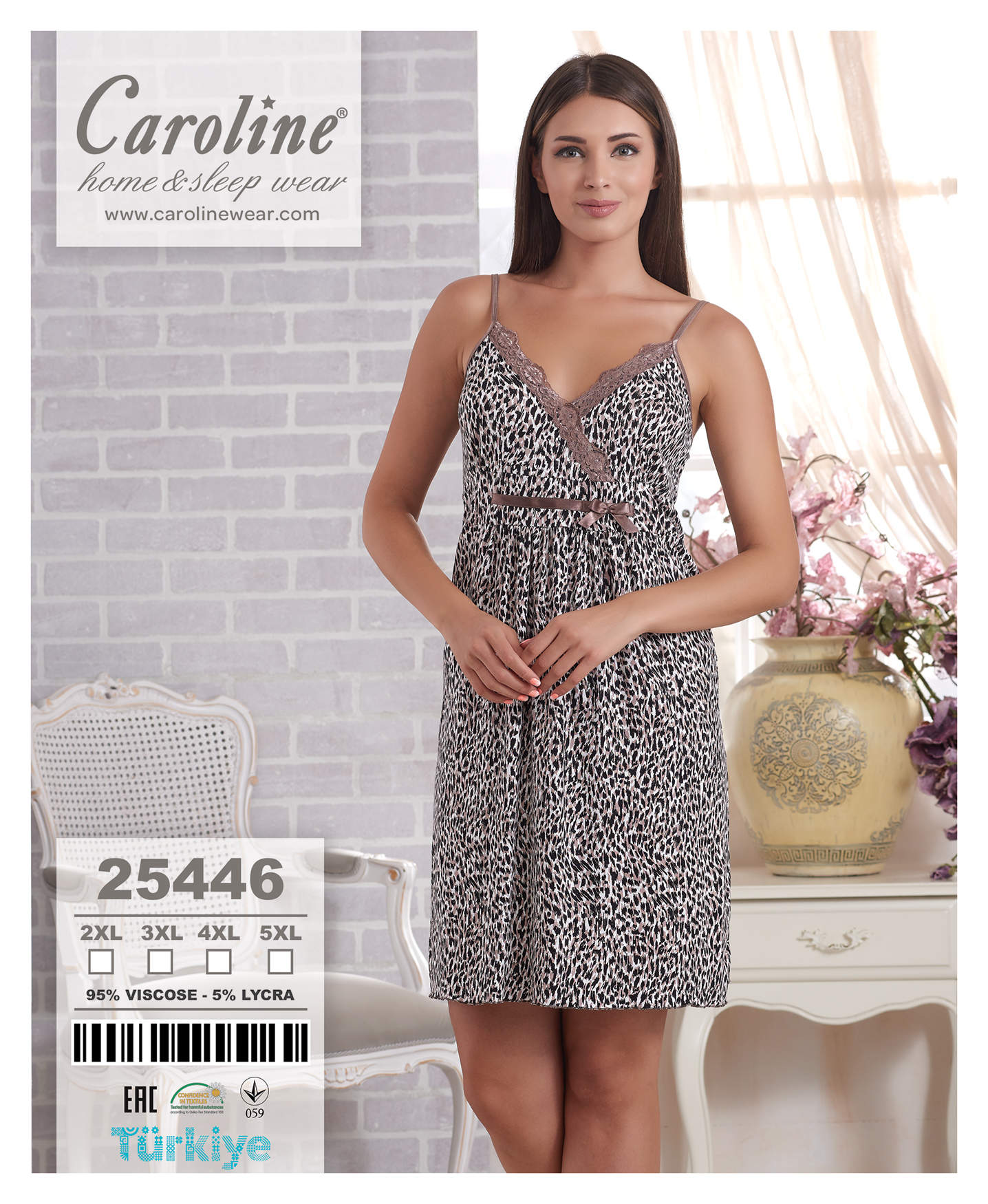 Caroline 25446 ночная рубашка 4XL