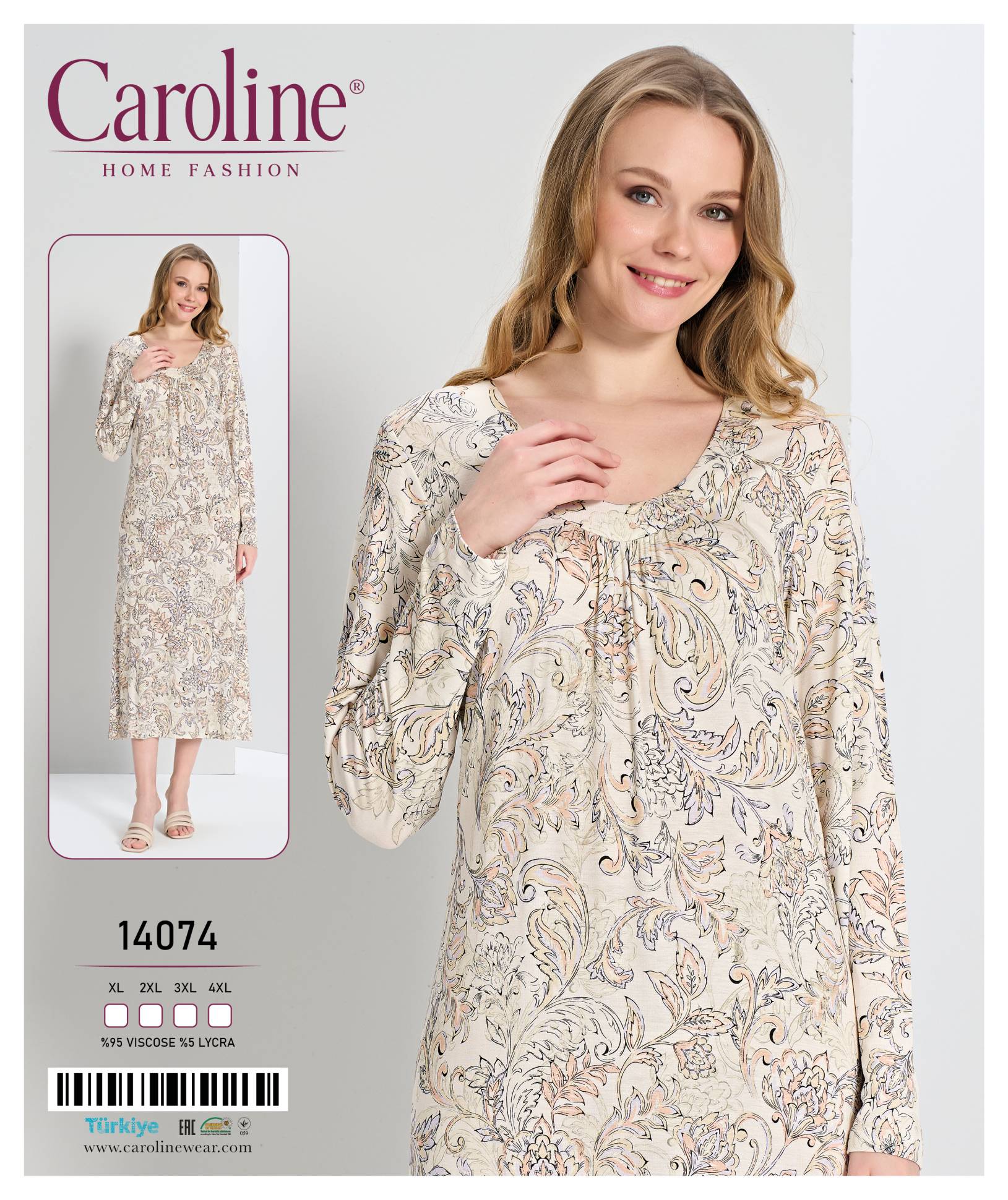 Caroline 14074 ночная рубашка 2XL